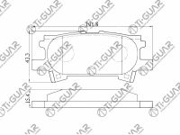 Тормозные колодки TG-688C/PF1498 (КЕРАМИКА)* Ti·GUAR